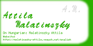 attila malatinszky business card